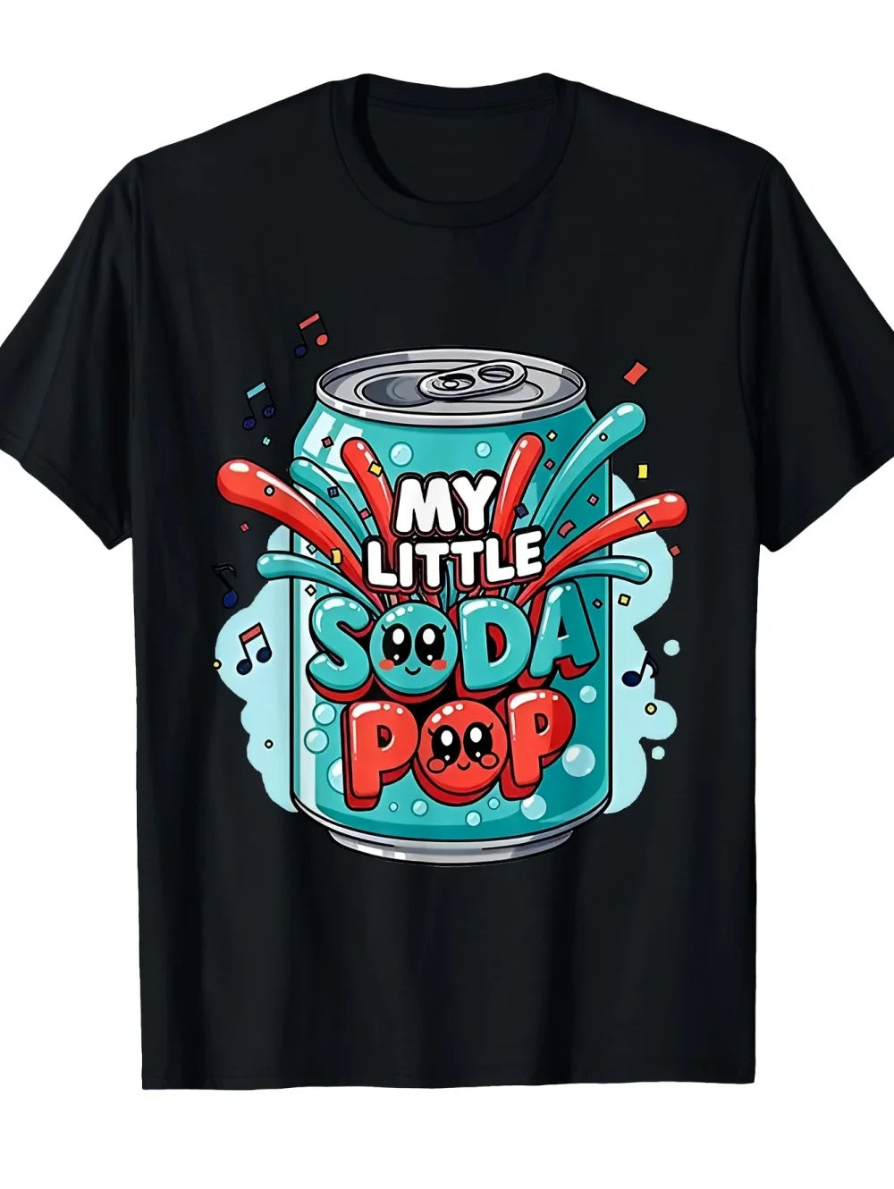 My Little Soda Pop T-Shirt for Kids K-Pop Music Korean Anime T-Shirt Rap Hip Hop Girl Clothes Gift Cute Saying Tee Children Top