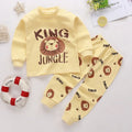 Cartoon Pajamas Suits Children's Baby Boys Girls Spring Autumn Sleepwear Home Clothes Cotton Autumn Long Trousers Kids Pijamas