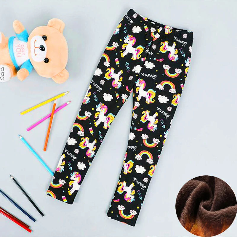 Baby Girl Clothes Kid Legging Girl Winter Autumn Thick Warm Cartoon Leggings Pants Boys Girls Leggings Plus Velvet Trousers