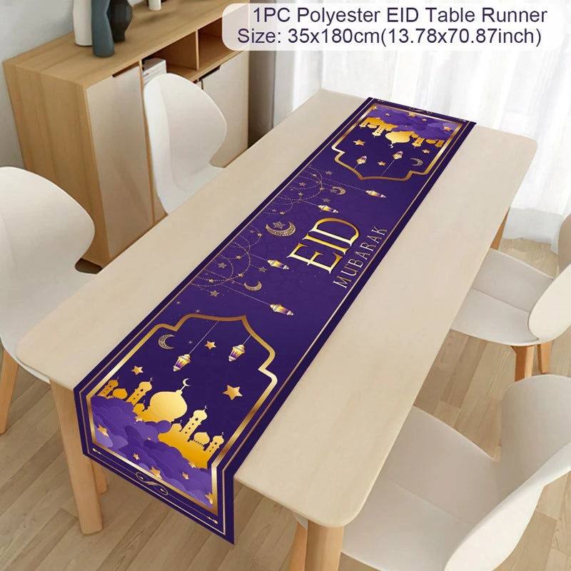 Ramadan Decoration Table Runner EID Mubarak Decor For Home Tablecloth Ramadan Kareem Islamic Muslim Party Eid Al Adha Gifts 2026
