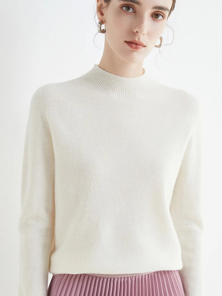 AOSSVIAO Casual Mock-Neck Sweater