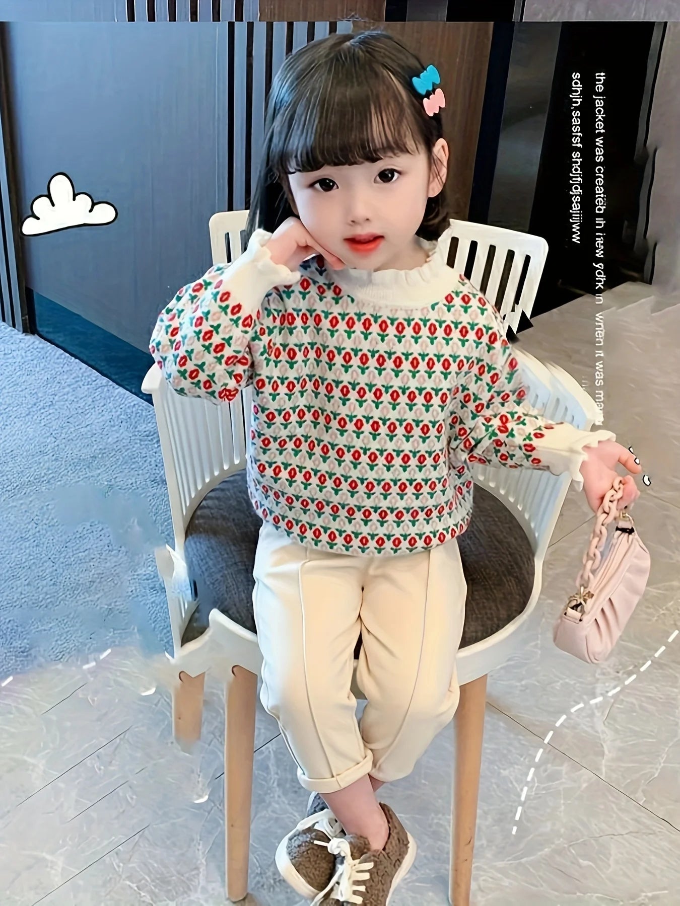 Korean Style Trendy Girls' Sweater New Fashionable Autumn and Winter Korean Version Base Shirt Pullover Knitwear Thickened