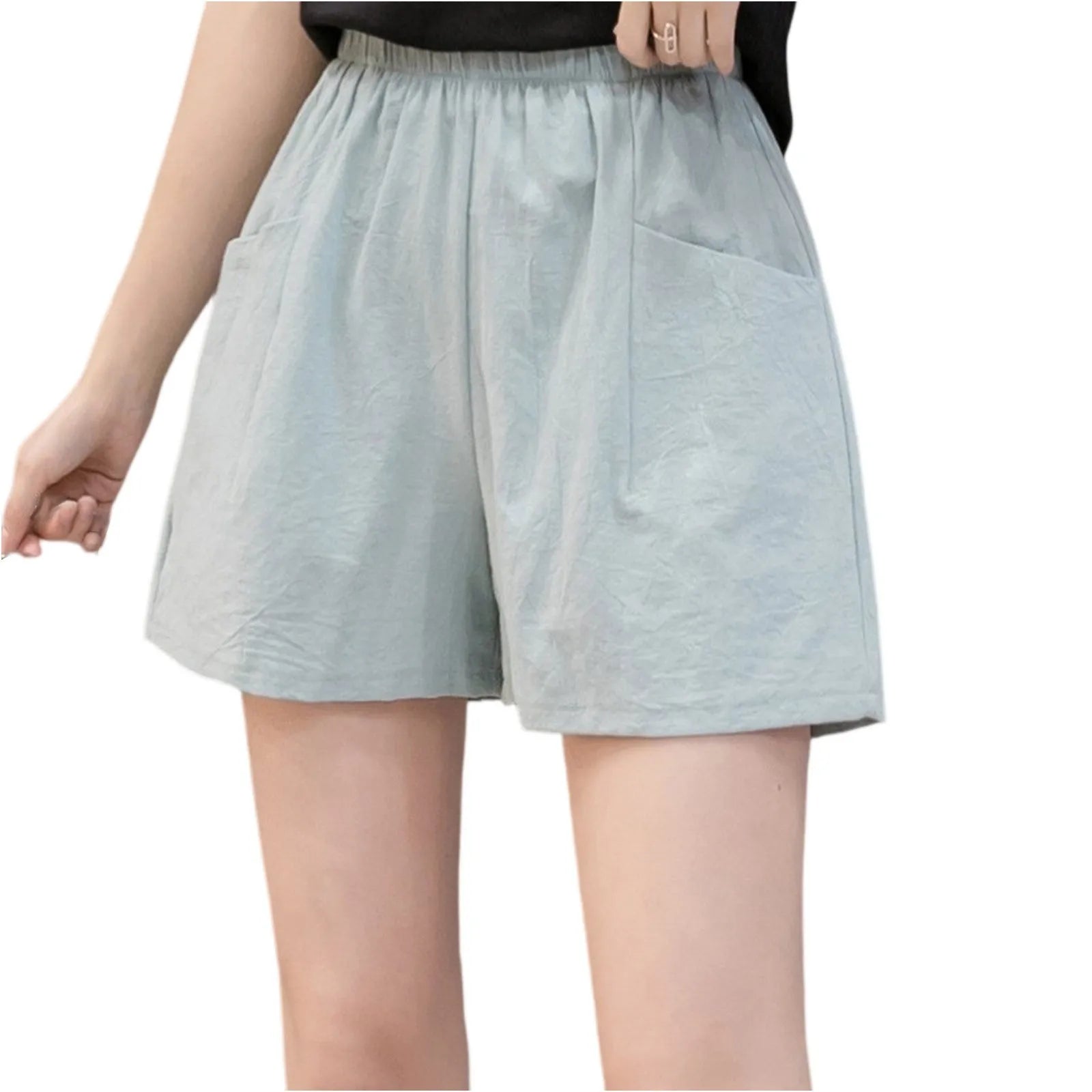 Children's summer loose shorts pocket high waist sports shorts thin baggy short pants comfortable casual girls shorts,9-14Y