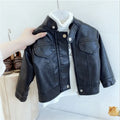 Boys Handsome Leather-Look Jacket