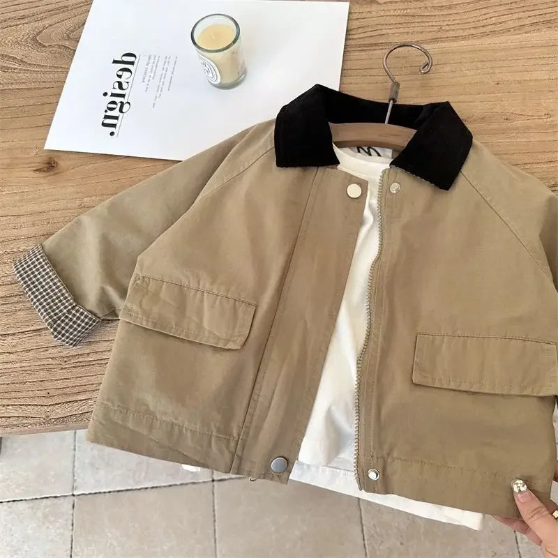 Kids Simple Style Windbreaker