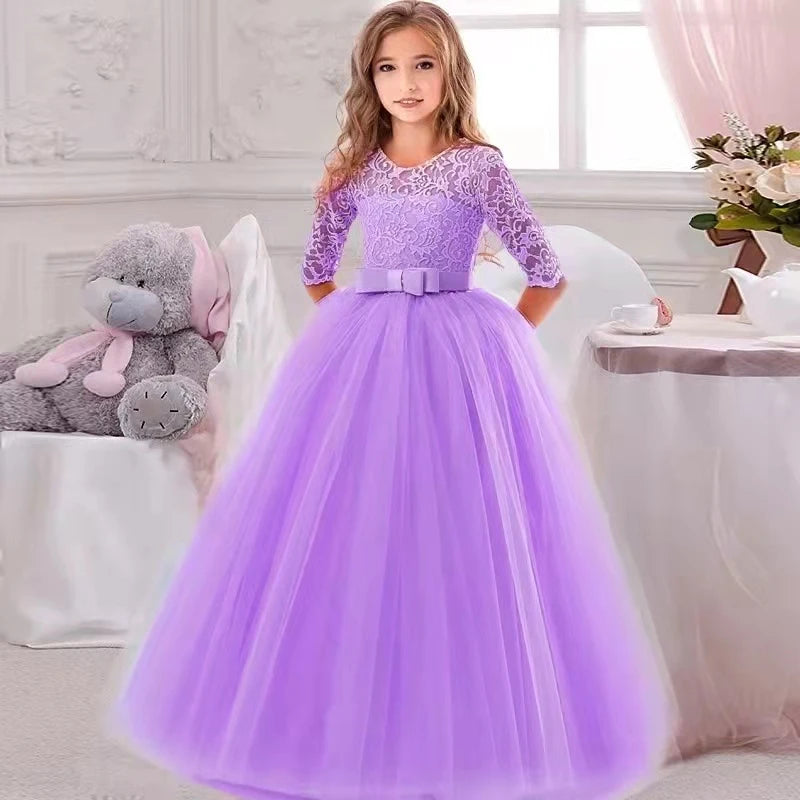 Baby Girl Princess Dress for Party Ball Gown Wedding White Dresses Kids Christmas Bridesmaid Costume Girl Birthday Party Dress