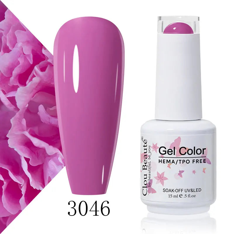 Clou Beaute 56 Colors Gel Nail Polish Pastal Pink Green Lavender UV Nail Gel Soak Off UV Varnish Macaron Gel Paint 15ml Nail Art
