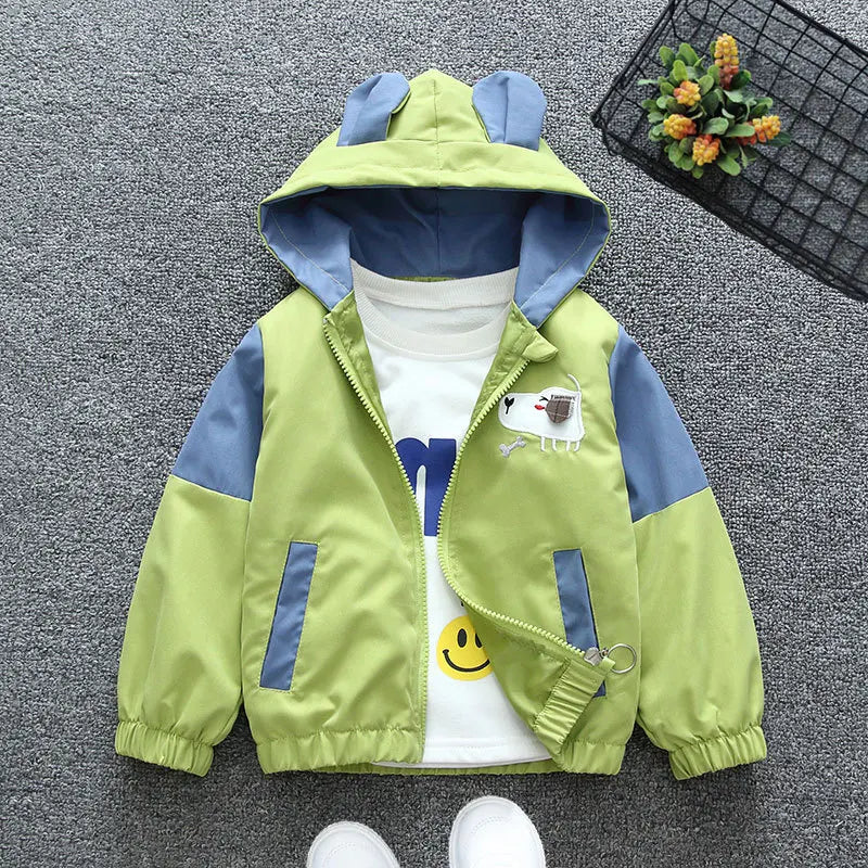 Kids Cartoon Dog Hooded Jacket (1–6Y)