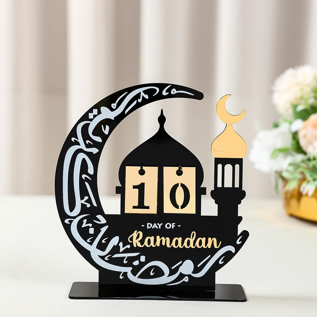 Ramadan Countdown Calendar Eid Mubarak Ornament Ramadan Decoration 2026 For Home Ramadan Kareem Islamic Muslim Party Decor Gifts