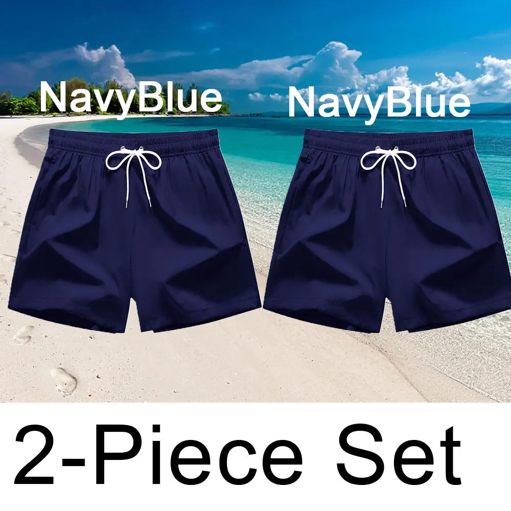 Men's Swim Shorts Swim Trunks Quick Dry Board Shorts Bathing Suit Breathable Drawstring With Pockets for Surfing Beach Summer