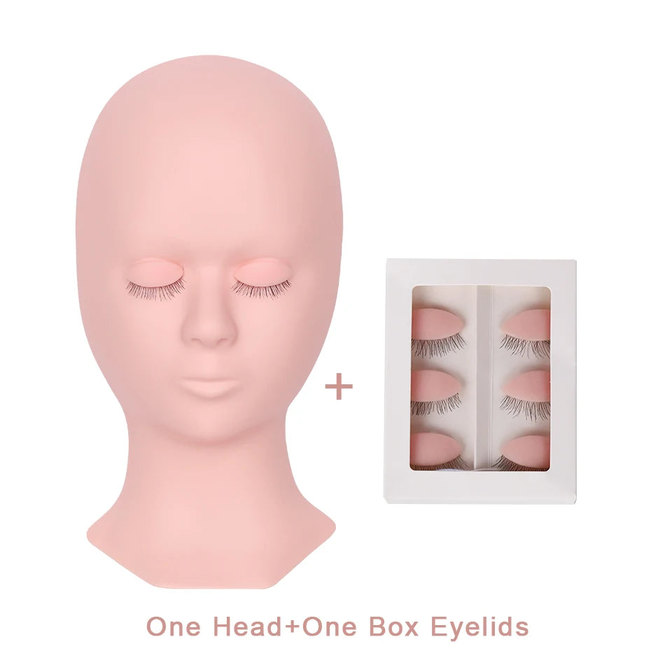 Lashprofessor Mannequin Head For Eyelash Extension With Practice Silicone Mannequin Head Lashes Extension Cosmetic Model Supplie