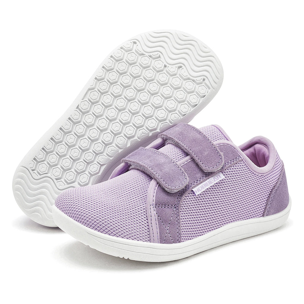 HOBIBEAR Kids Mesh Barefoot Shoes Little/Big/Kid Wide Toe Minimalist Sneakers Lightweight Hook Loop Breathable Casual Shoes