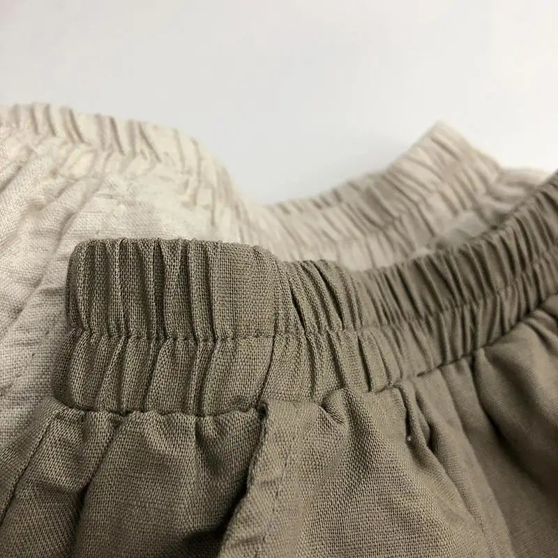 Summer Baby Cotton Linen Shorts Kids Boy Girl Leisure Breathable Short Pant Thin Style Children's Outwear Clothes