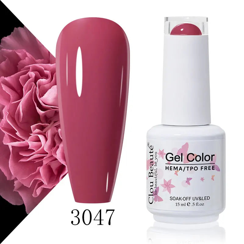 Clou Beaute 56 Colors Gel Nail Polish Pastal Pink Green Lavender UV Nail Gel Soak Off UV Varnish Macaron Gel Paint 15ml Nail Art