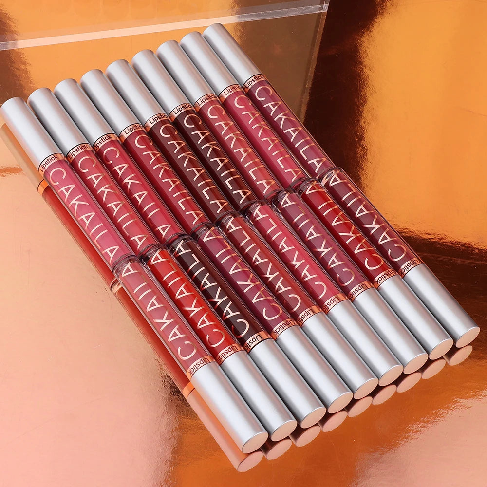 CAKAILA 6-Color Lip Gloss Lipstick Set Liquid Matte Velvet Matte Women's Makeup Long-lasting Waterproof Non-stick Cup Non-fade