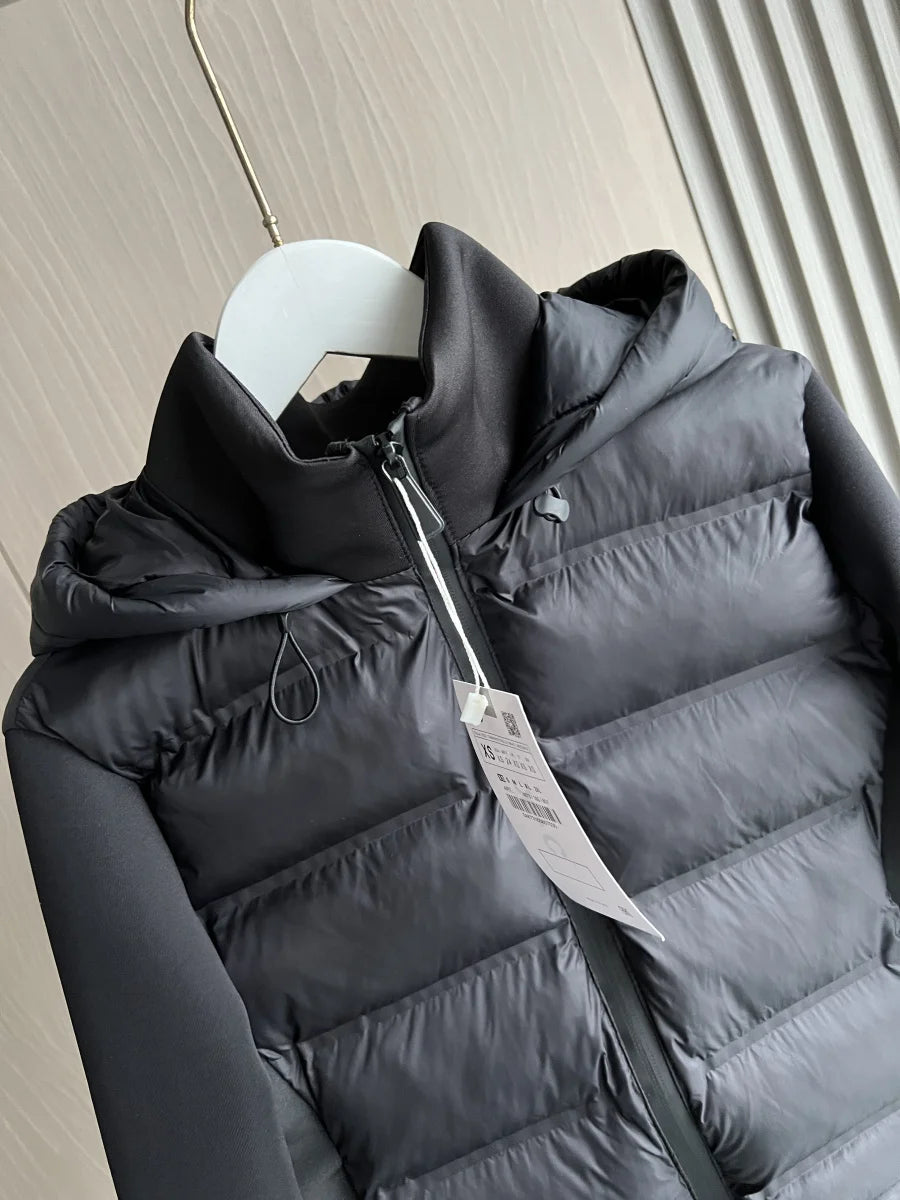 New Arrival  Women's Lightweight Warm Down Jacket with Long Sleeves and Zippered Hooded Sports Coat 4391742