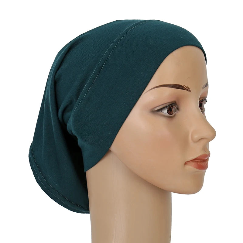 Cotton Modal Inner Hijab Undercap Muslim Turban Islam Underscarf Hijab Bonnet Soft Stretch HIjabs Tube Cap Turbante Mujer Hat