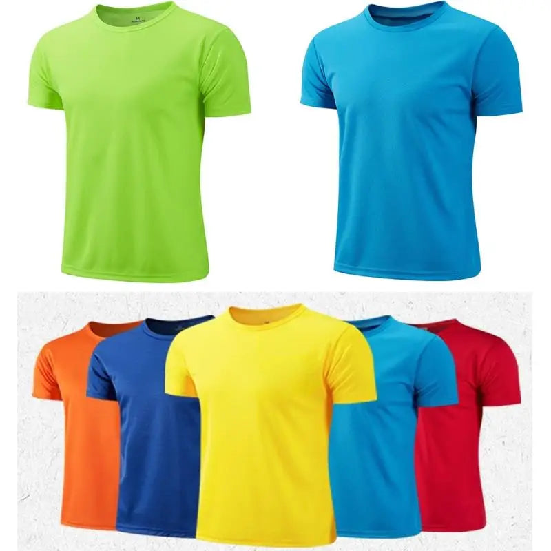 Men Women Quick Dry Short Sleeve Sport T Shirt Gym Jerseys Fitness Shirt