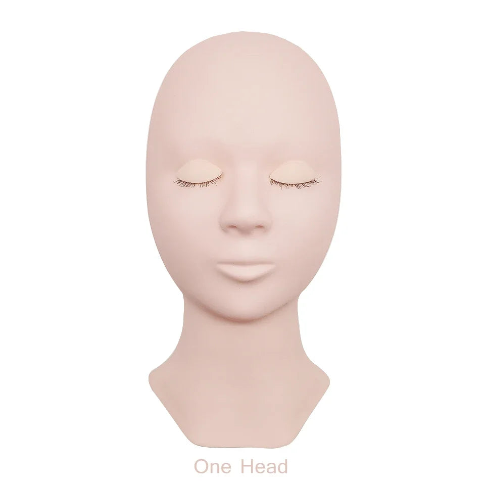 Lashprofessor Mannequin Head For Eyelash Extension With Practice Silicone Mannequin Head Lashes Extension Cosmetic Model Supplie