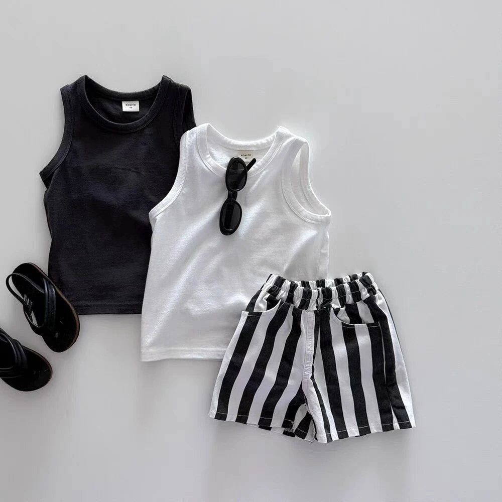 K2630 Korean Style Soft Casual Fashionable Short Pants for Boys And Girls Cute And Trendy Children's Clothing New 2025 Model