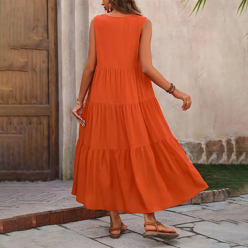 2026 Women Dress Summer Casual Brand Vacation Holiday Beach