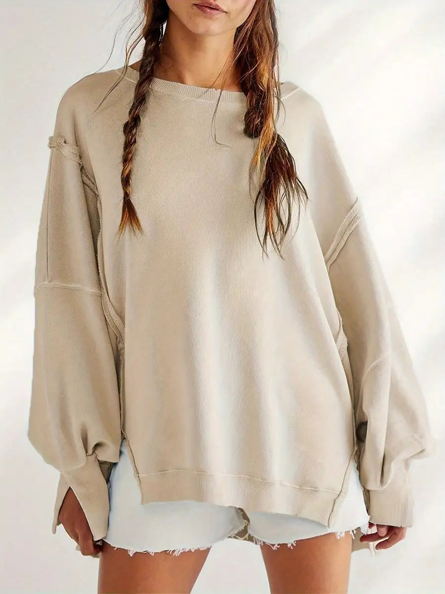 Women’s Striped Crew Neck Sweatshirt
