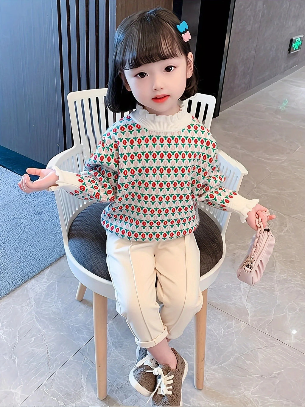 Korean Style Trendy Girls' Sweater New Fashionable Autumn and Winter Korean Version Base Shirt Pullover Knitwear Thickened
