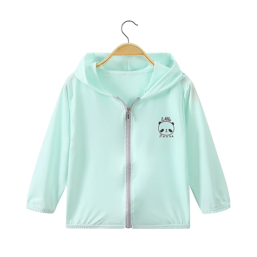 Summer Boys and Girls UV Sun Protection Clothing Thin Hooded Jacket for Kids Breathable Air Conditioner Shirt Clothes 2-10 Years