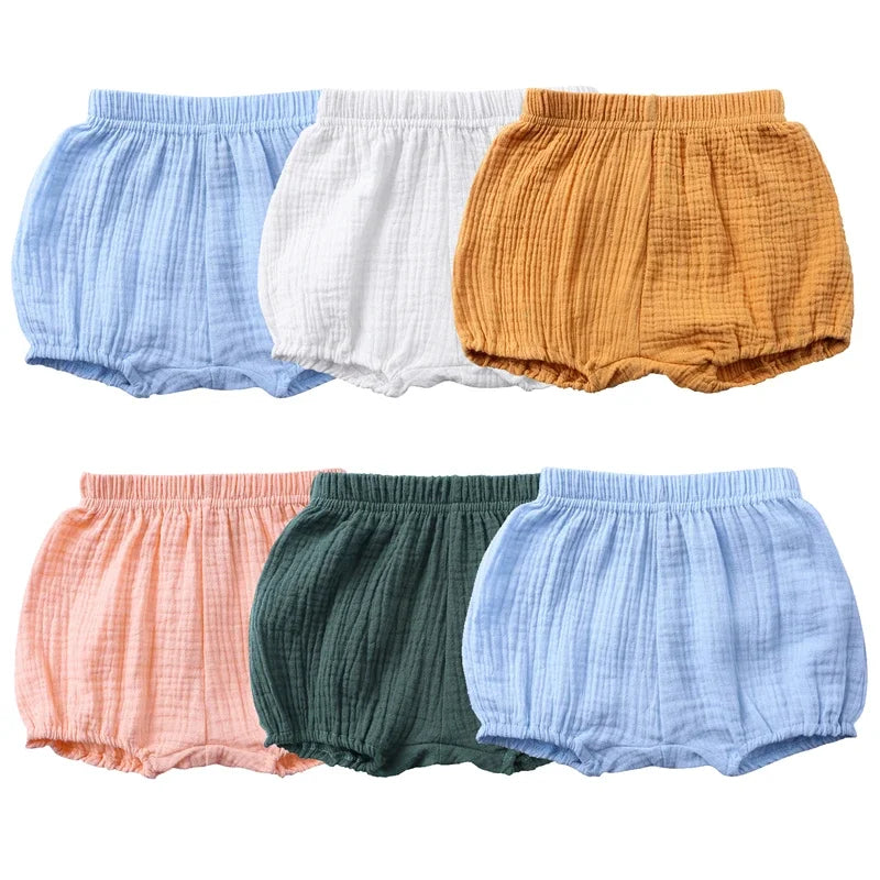 Summer Solid Color Baby Bloomers 0-4T Toddler Kids Cotton Shorts Newborn Boys Girls Briefs Affordable Children's Clothing
