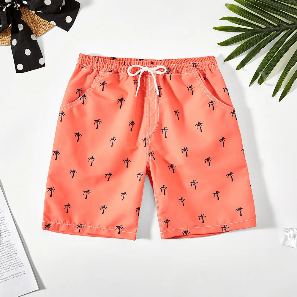 Children's Quick-drying Cartoon Printed Beach Pants Boys' Swimming Trunks Casual Pants shorts suitable for Beach Vacations