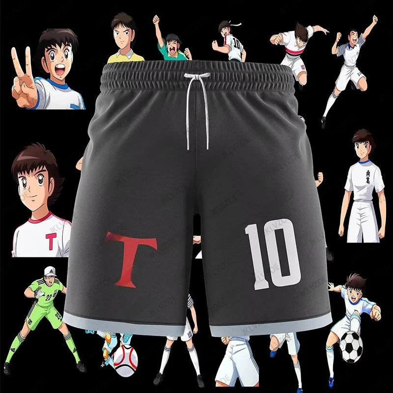 New Arriavl Summer Captain Tsubasa School Nansheng Olive And Benji Football Beach Short Pants Fitness Sports Kids/Adult Shorts