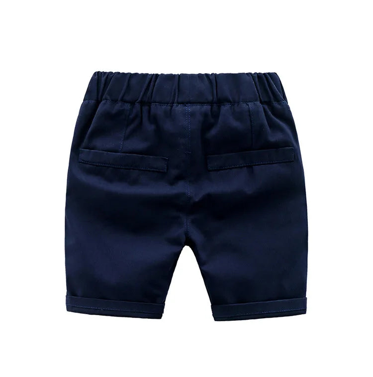 2025 Little Boy Chic Shorts Casual Clothing 1-6Yrs Children Summer Elastic Waist Trousers Knee Length Pants  Cool Kid Britches