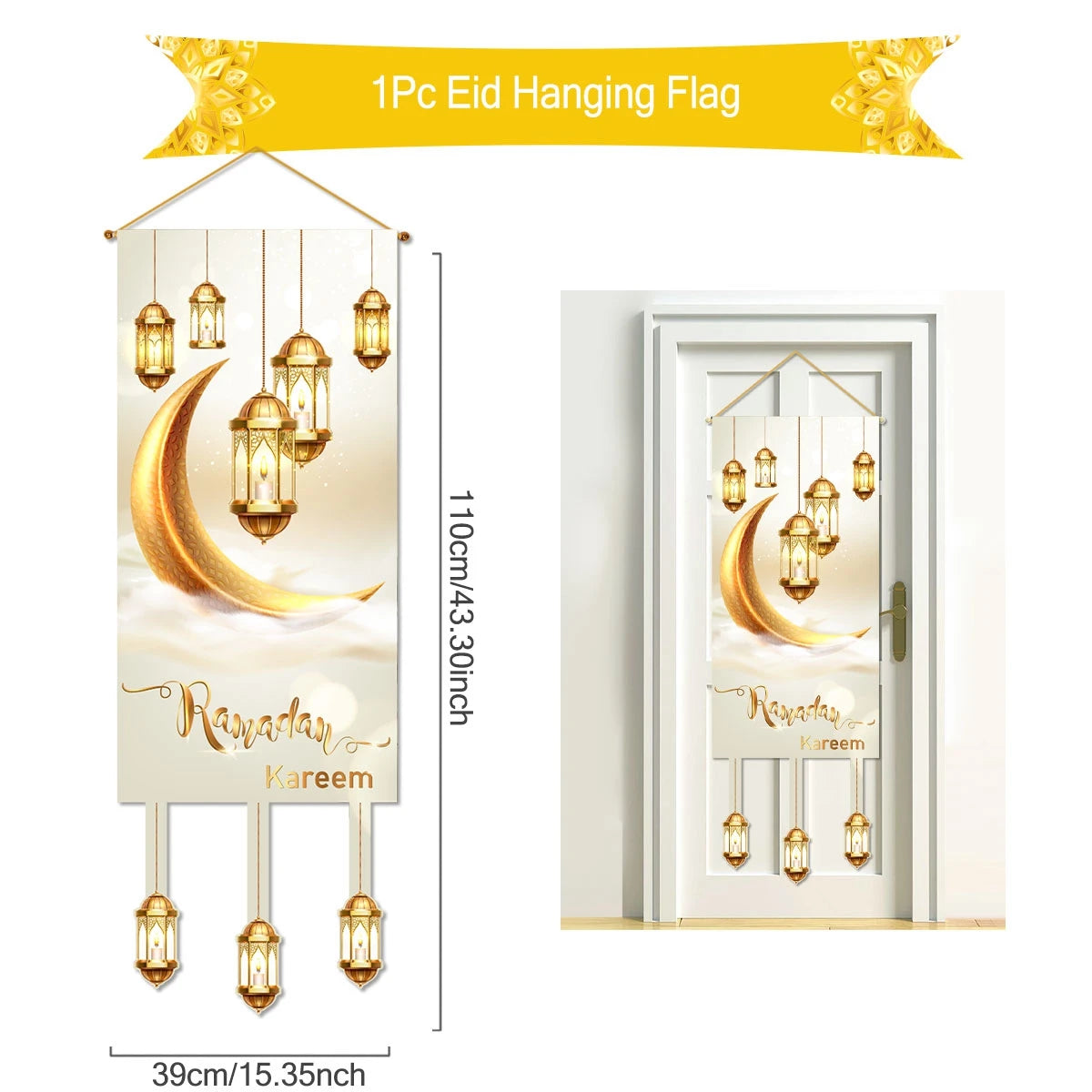 Ramadan Kareem Hanging Flag Ramadan Decoration 2026 For Home Eid Mubarak Ramadan Kareem Islamic Muslim Party Eid Al Adha Gifts