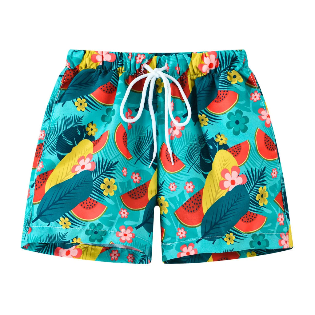 2025 Summer Baby Boys Swimming Trunks For 2-8Years Kids Beach Shorts Cartoon Pattern Swimsuit Shorts Baby Bathing Suit Swimwear