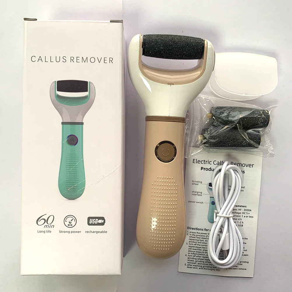 Electric Foot Grinder Auto Pedicure Tools Foot Sandpaper File Dead Wet Dry Hard Skin Callus Remover Rechargeable Foot Cleaner