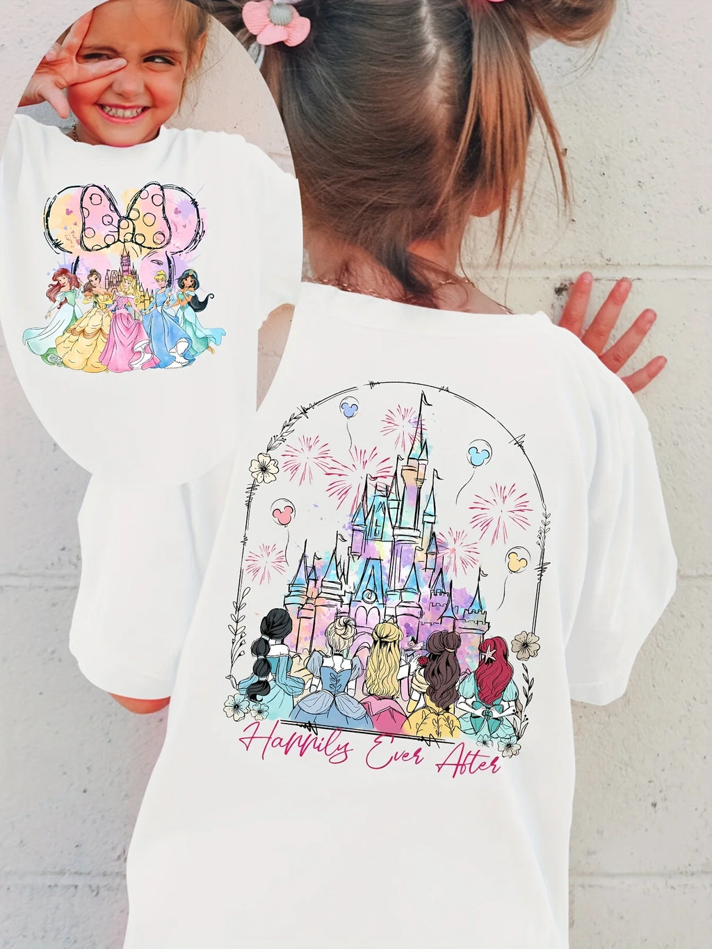 The Latest Hot-selling Disney Authorized Princess Short-sleeved Fashion Loose Children's Clothing Pure Cotton Crew Neck T-shirt