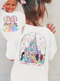 The Latest Hot-selling Disney Authorized Princess Short-sleeved Fashion Loose Children's Clothing Pure Cotton Crew Neck T-shirt