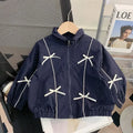 Girls Jacket Clothing 2025 Spring Autumn Children Bow Solid Color Zipper Coat Baby Toddler Fashion Casual Windbreaker Outerwear