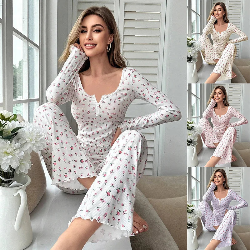 Women’s Floral Print Pajama Set