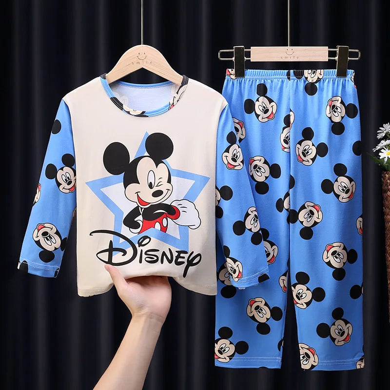 Full Sleeve Boys Stitch Pajama Sets Soft and Comfortable Baby Pajamas Kids Pyjamas Children's Sleepwear Loungewear for 2 to 14Yr