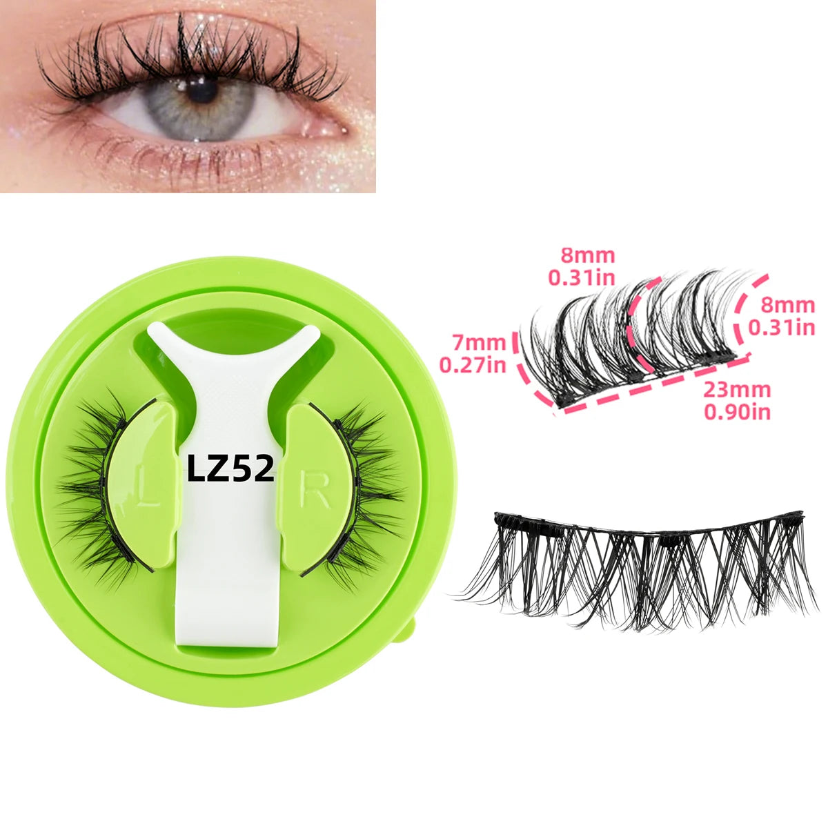 3D Magnetic False Eyelashes Tweezer Set Reusable Natural Eyelashes Mink False Lash Professional Eyelash Extension Makeup Tool