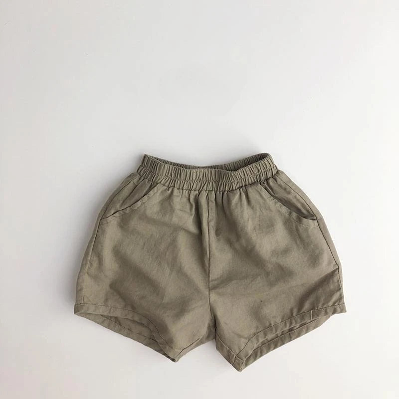 Summer Baby Cotton Linen Shorts Kids Boy Girl Leisure Breathable Short Pant Thin Style Children's Outwear Clothes