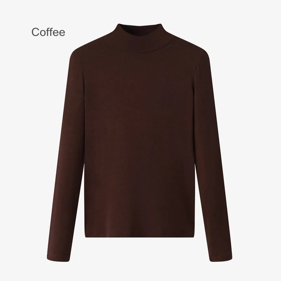 Retro Corduroy Skirt & Stretch Basic Top Set