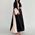 Middle-East Ethnic Clothing Loose Open Front Abaya Muslim Women Abayas Casual Kaftans Islamic Full Sleeve Maxi Dresses Jilbabs