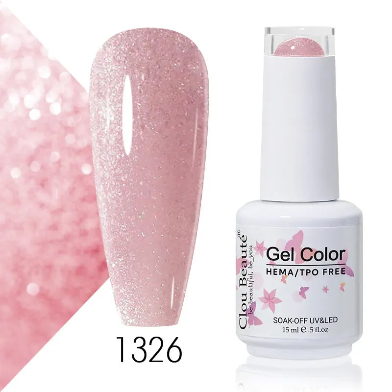 Clou Beaute 56 Colors Gel Nail Polish Pastal Pink Green Lavender UV Nail Gel Soak Off UV Varnish Macaron Gel Paint 15ml Nail Art