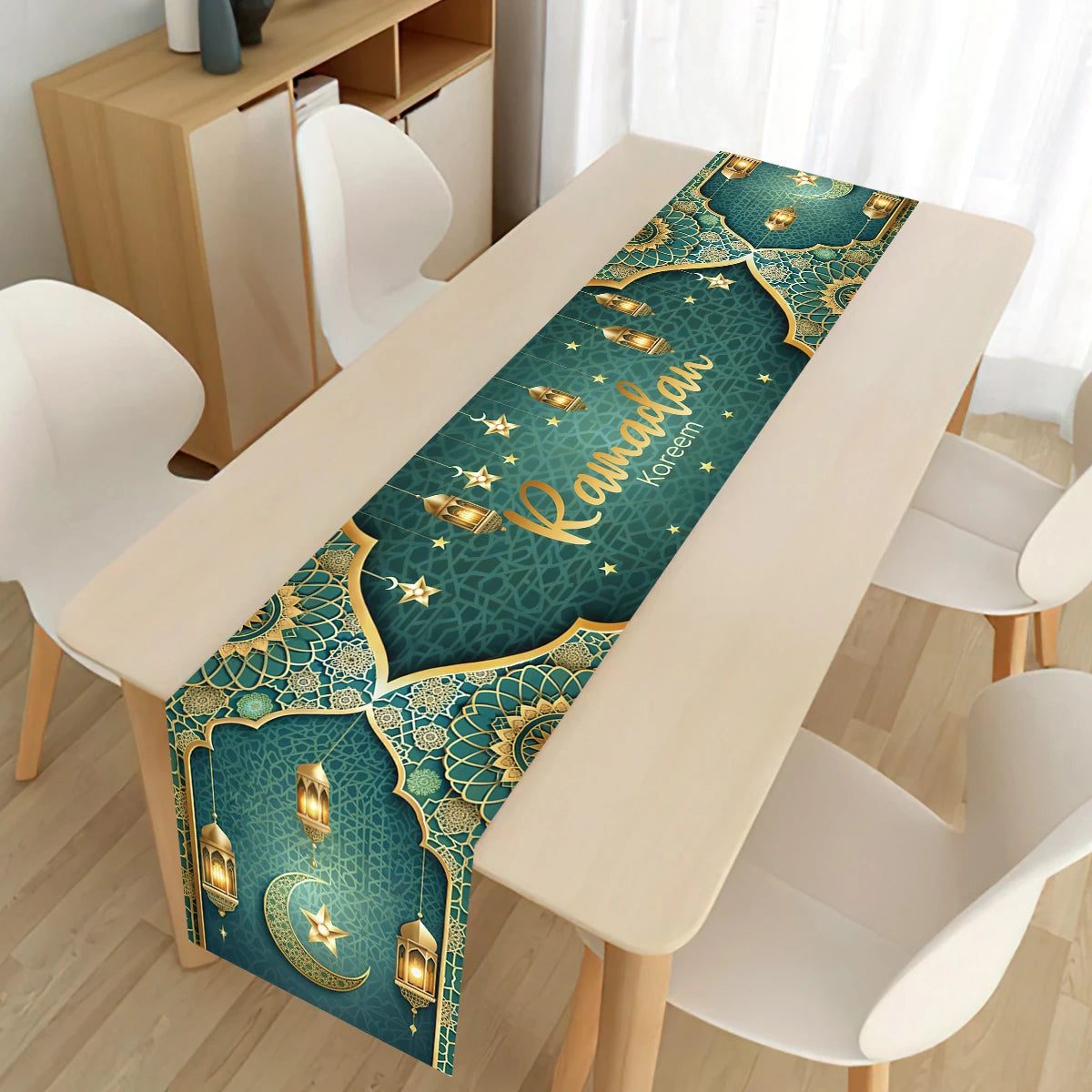 Ramadan Table Runner Eid Mubarak Decoration 2026 for Home Ramadan Kareem Ramadan Mubarak Islamic Muslim Party Eid Al-Fitr Gifts