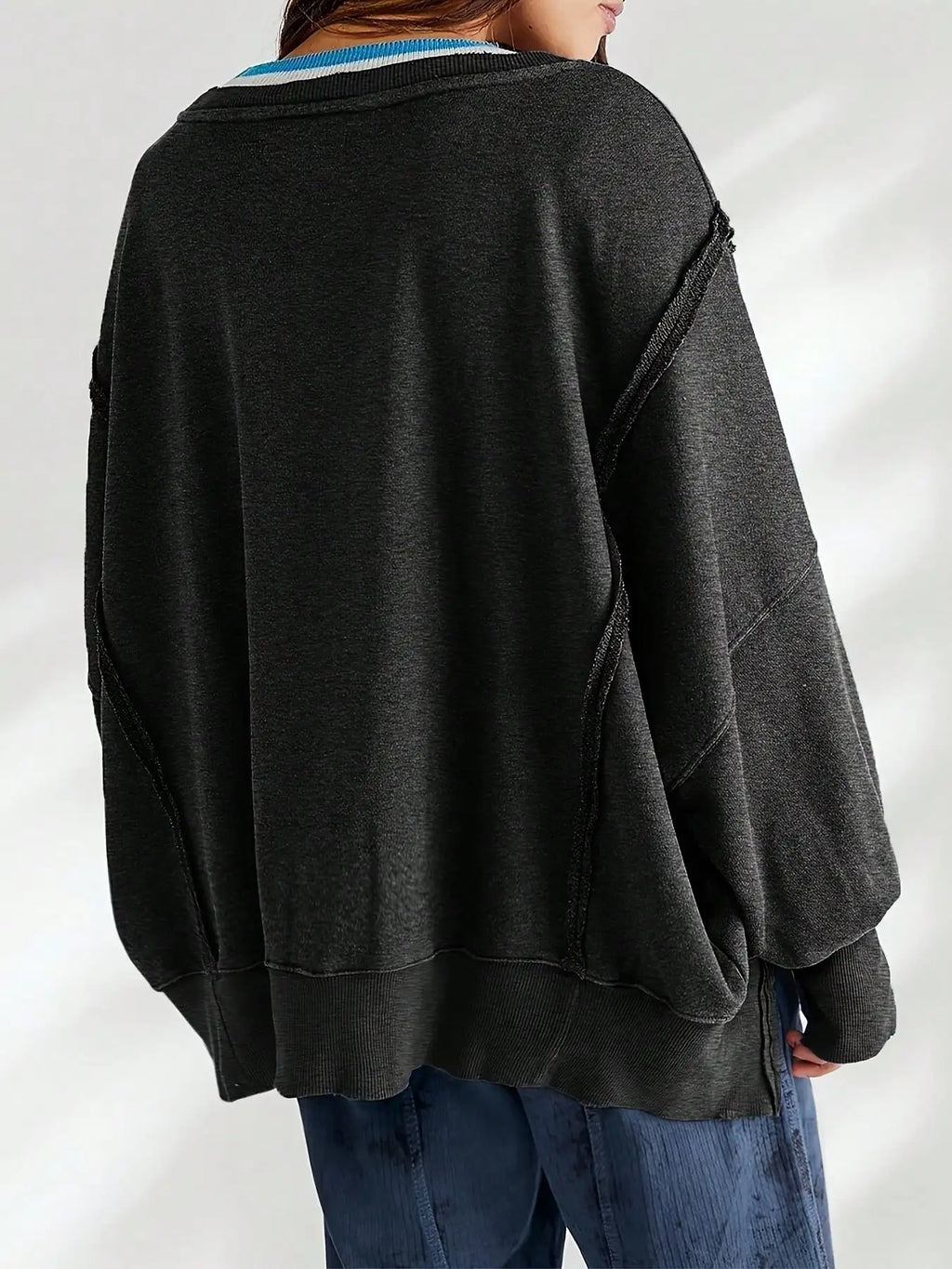 Women’s Striped Crew Neck Sweatshirt