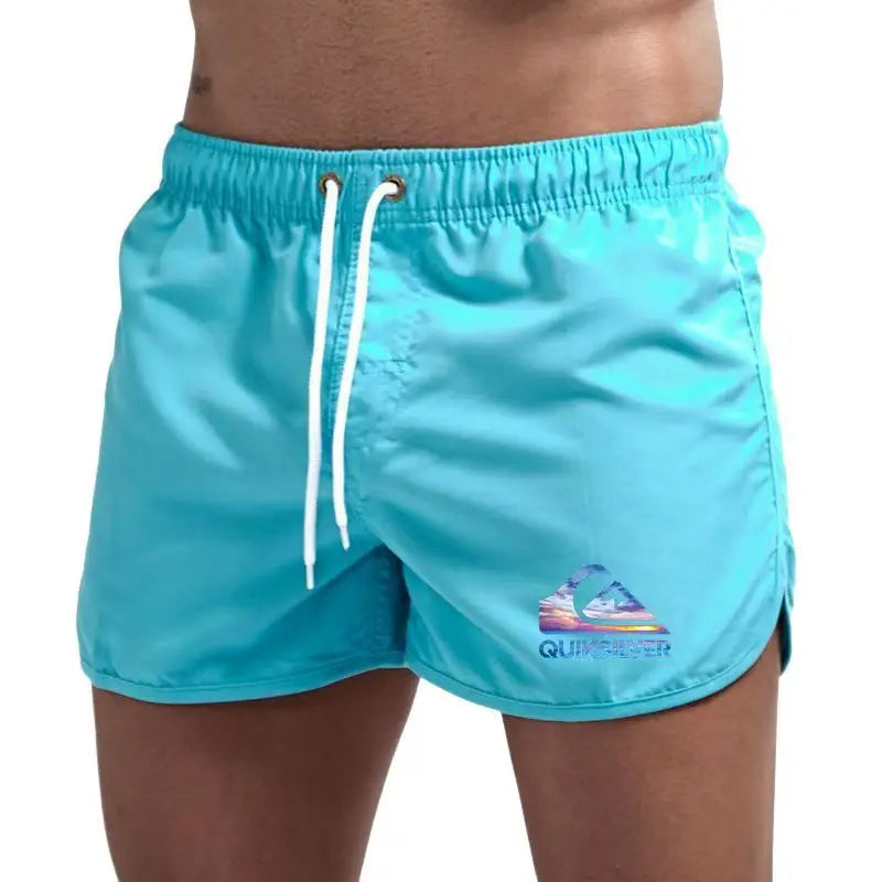 Men's Bathing Suit Pocketed Drawstring Breathable Quick Dry Swim Trunks Board Shorts for Surfing Beach Summer