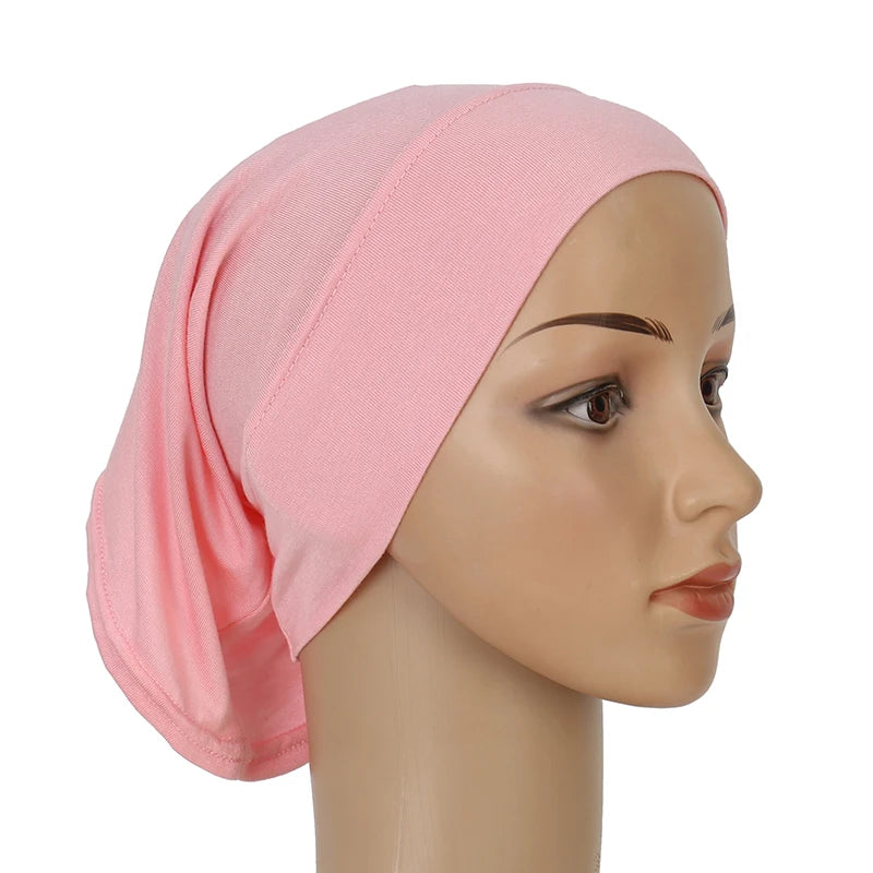 Cotton Modal Inner Hijab Undercap Muslim Turban Islam Underscarf Hijab Bonnet Soft Stretch HIjabs Tube Cap Turbante Mujer Hat