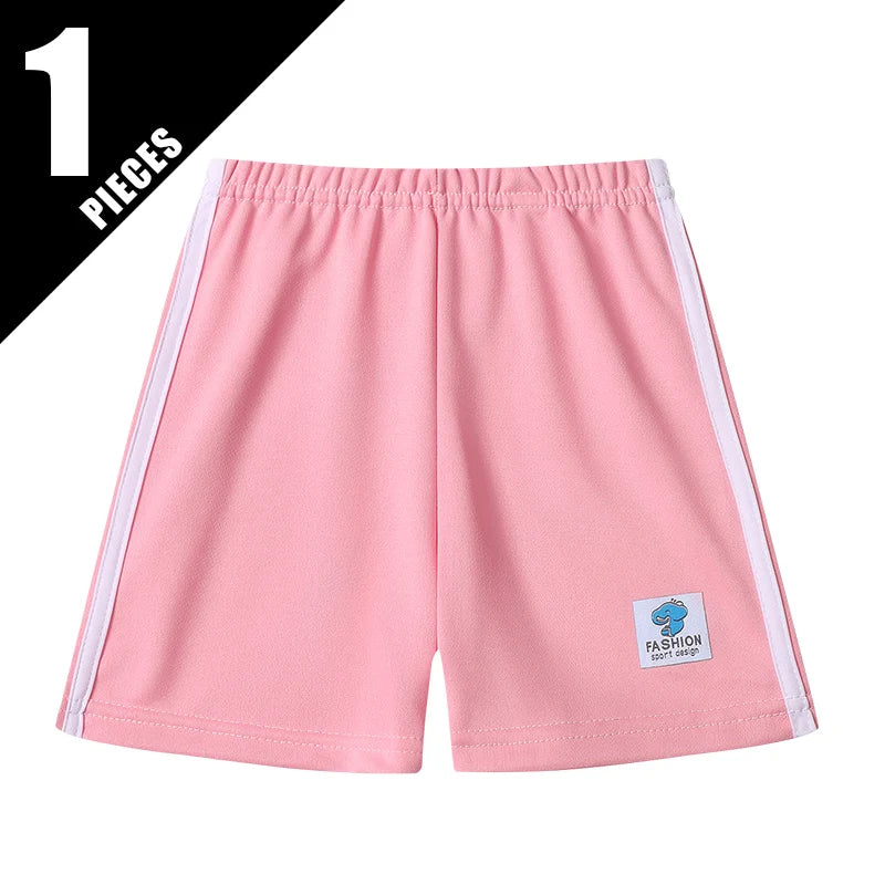 1/4/6 Pieces Summer Children's Basic Versatile Candy Colored Shorts For Boys And Girls Sports Running Loose Pants Outdoor Shorts